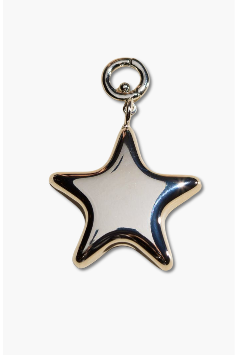 Puffy Star Charm, Main, color, Silver