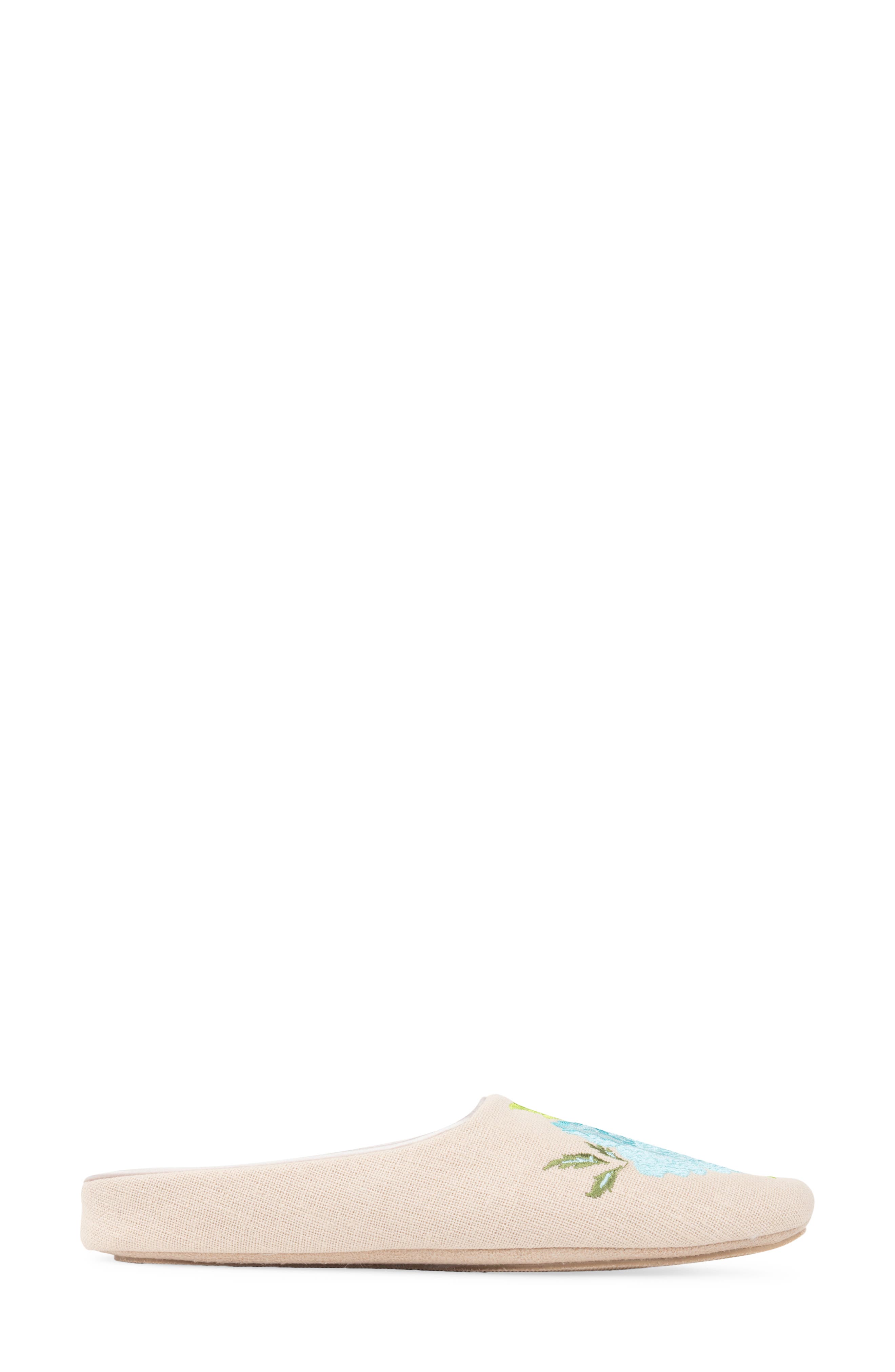 patricia green Embroidered Peony Slipper, Alternate, color, 