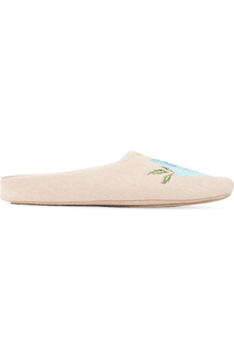 patricia green Embroidered Peony Slipper, Alternate, color,