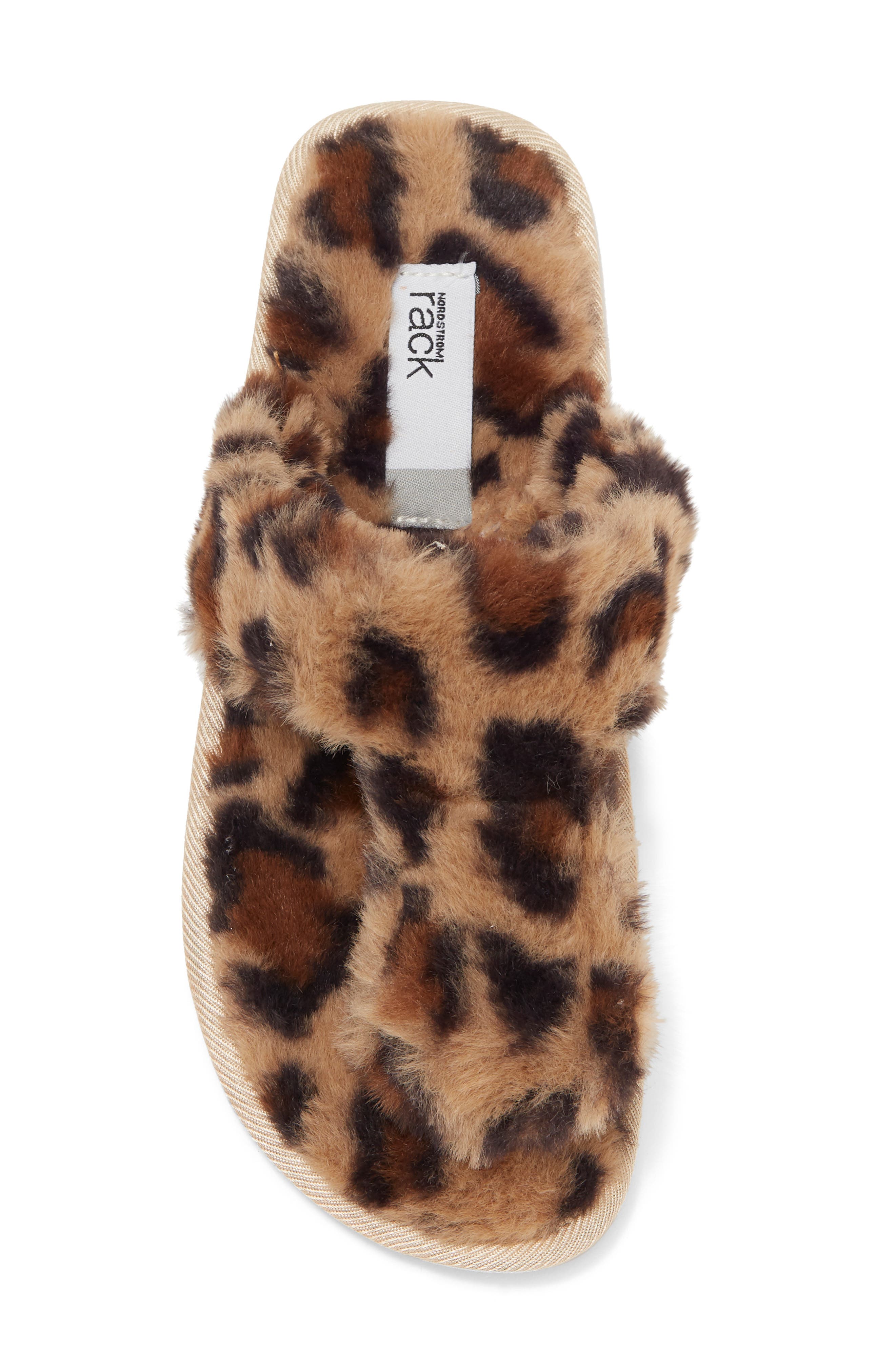 NORDSTROM RACK Rue Faux Fur Thong Slipper, Alternate, color, 