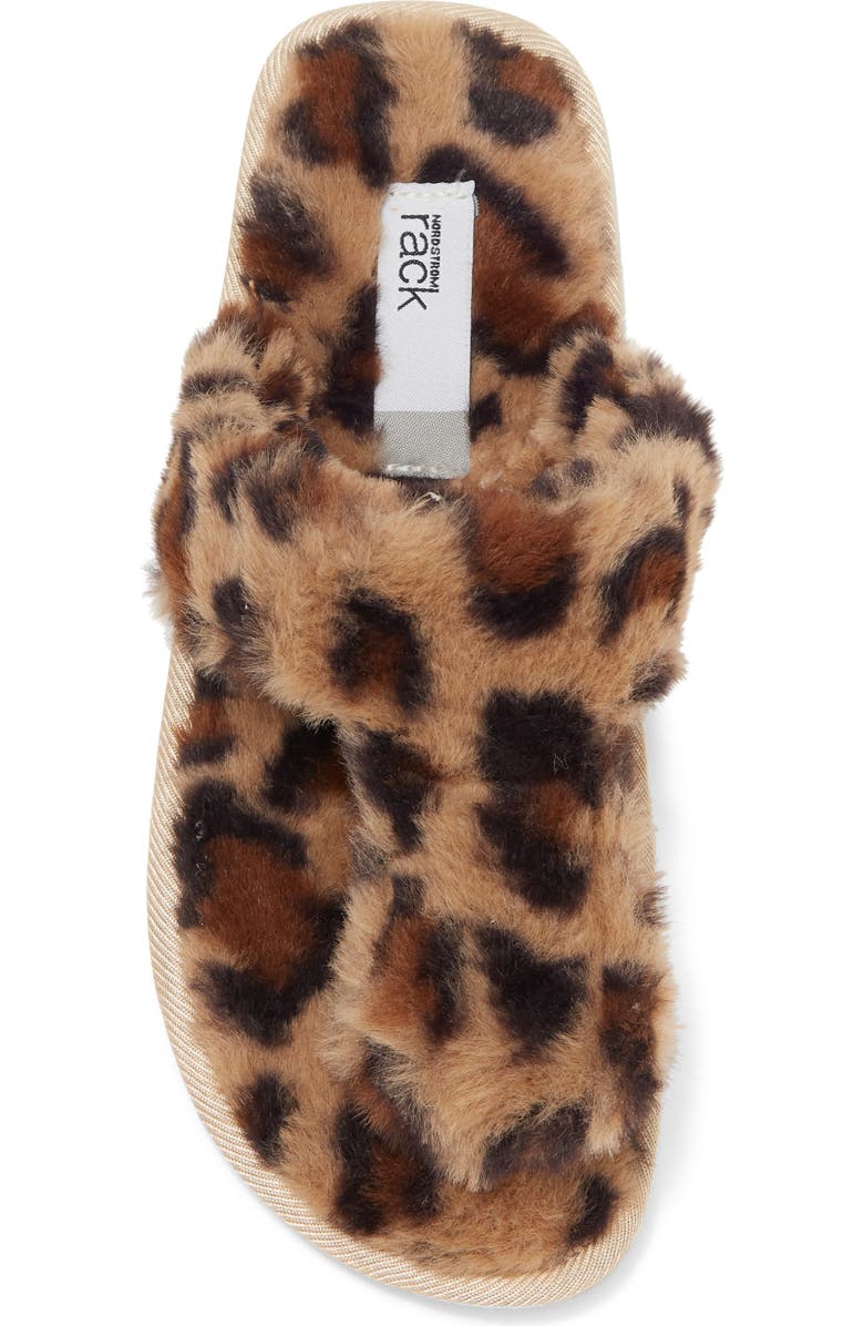 NORDSTROM RACK Rue Faux Fur Thong Slipper, Alternate, color,