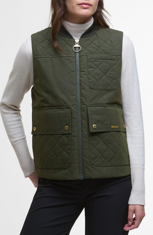 Barbour Theodora Quilt Trim Cotton & Nylon Vest