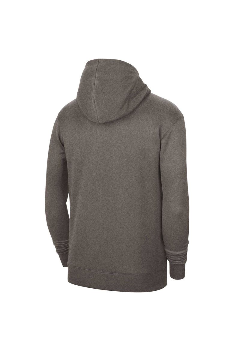 Unisex Nike Olive Golden State Warriors 2023/24 Performance Spotlight On-Court Practice Pullover Hoodie, Alternate, color, Heather Gray
