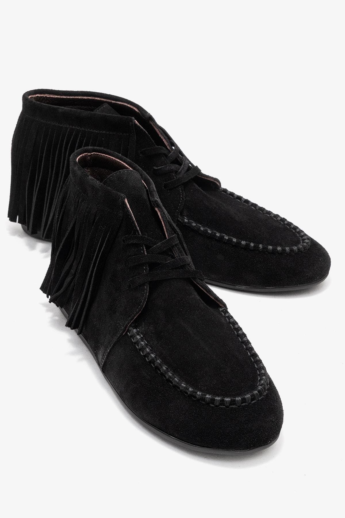 Forever & Always Shoes Raux Leather Ankle Boot, Alternate, color, Black Suede Leather