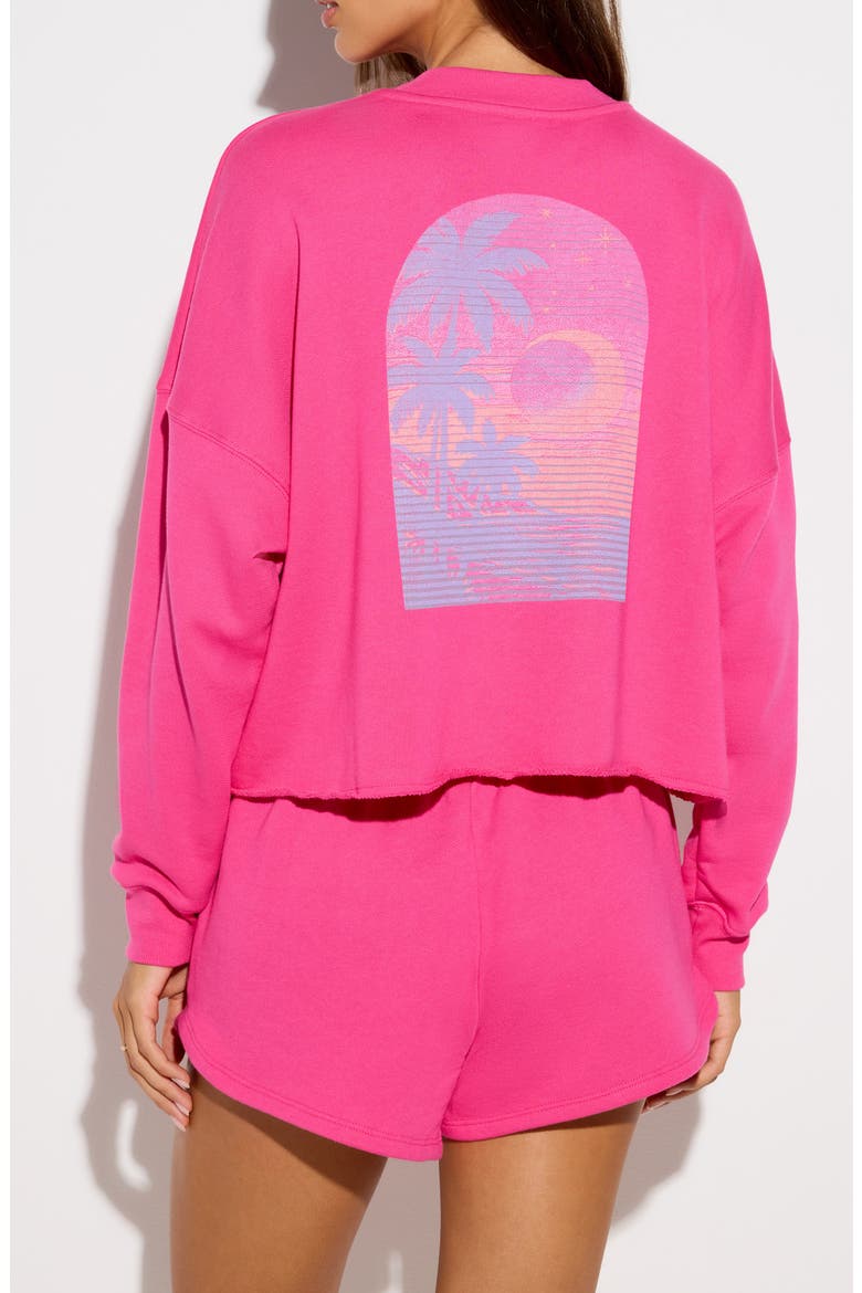 Baja Bliss Liberate Crop Crewneck Sweater, Alternate, color, HYPE