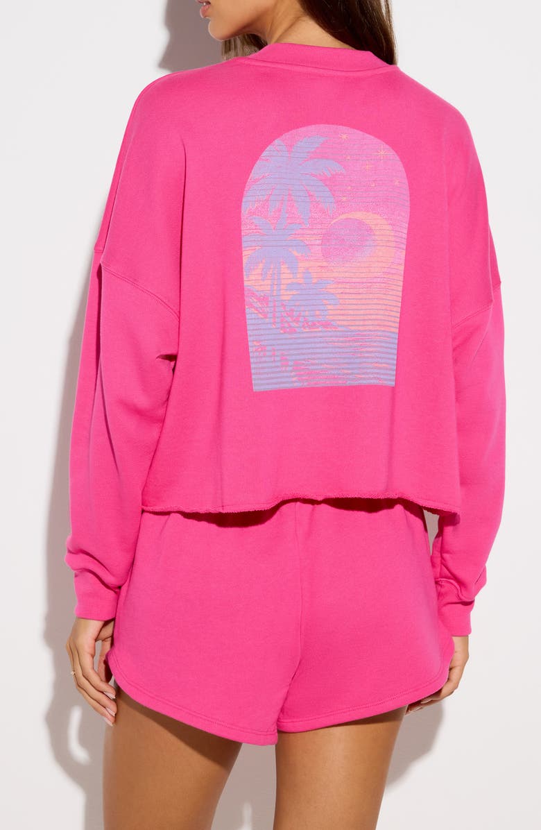 Spiritual Gangster Baja Bliss Liberate Crop Crewneck Sweater, Alternate, color, Hype