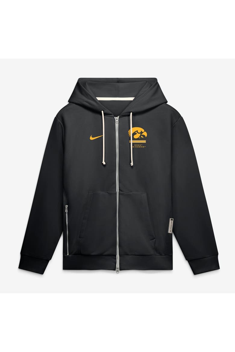 Men's Nike  Black Iowa Hawkeyes 2026 Sideline Standard Issue Dri-FIT Full-Zip Hoodie, Main, color, Black