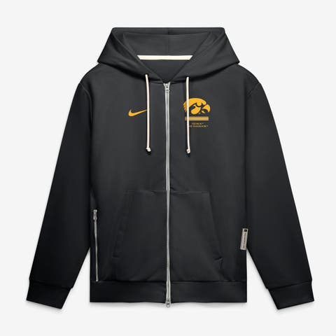 Men's Nike  Black Iowa Hawkeyes 2026 Sideline Standard Issue Dri-FIT Full-Zip Hoodie