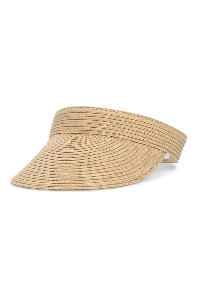 Packable Straw Visor, Main, color, NATURAL STRAW