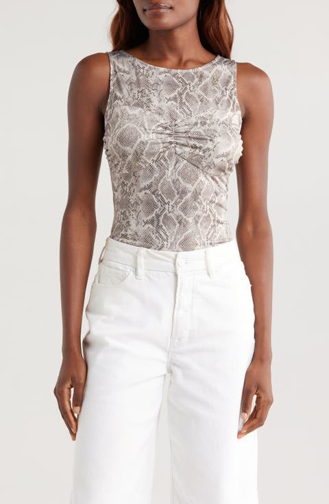 Slinky Jersey Ruched Tank Top (Regular & Plus)