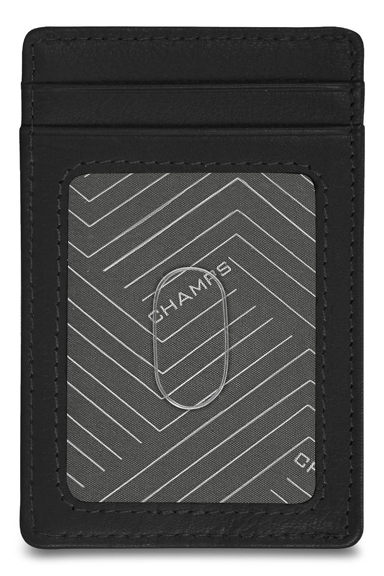 Leather Access RFID Card Case, Alternate, color, BLACK