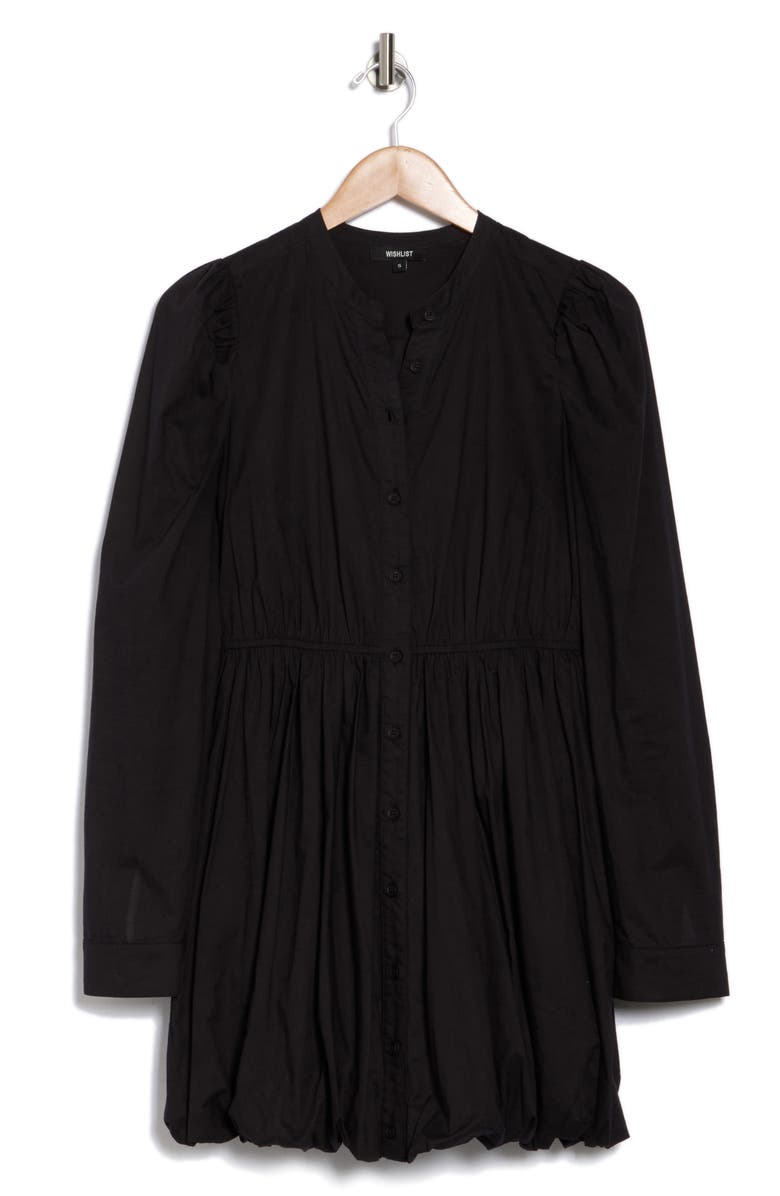 WISHLIST Bubble Hem Long Sleeve Minidress, Alternate, color,