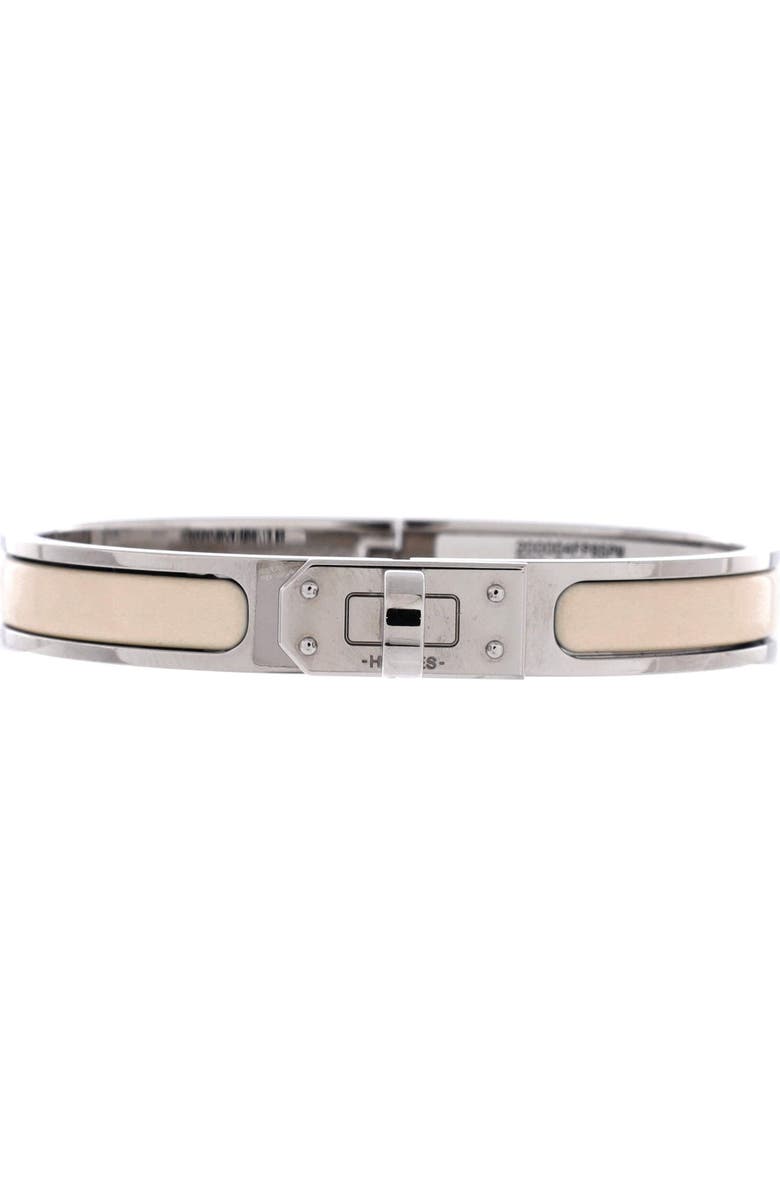 Pre-Owned Hermes Mini Clic Kelly Bracelet Enamel Narrow, Main, color, Neutral