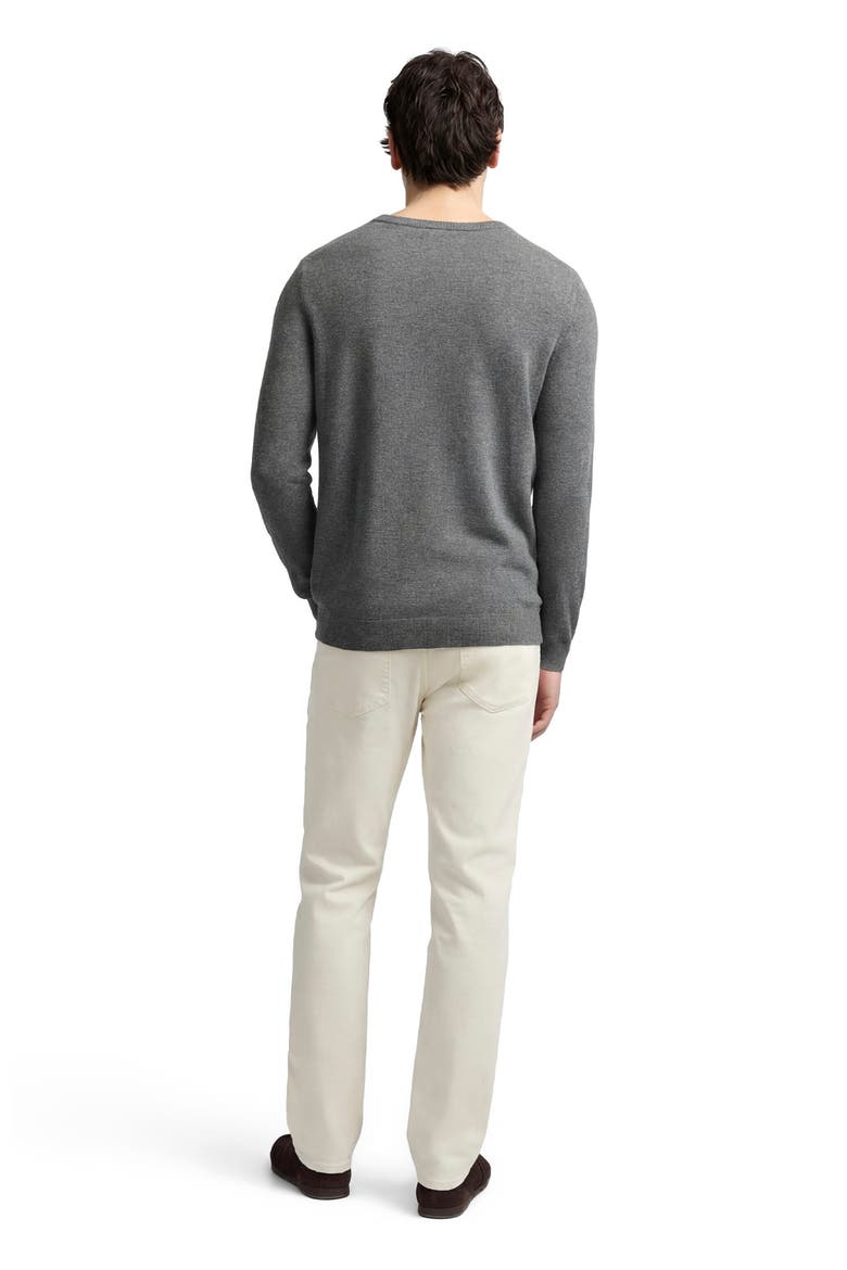 Crewneck Cashmere Sweater, Alternate, color, Heather Charcoal