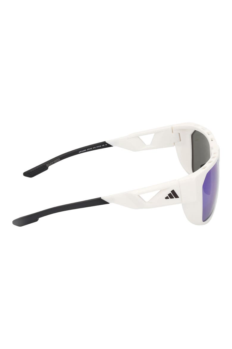 57mm Navigator Sunglasses, Alternate, color, WHITE / GREEN MIRROR