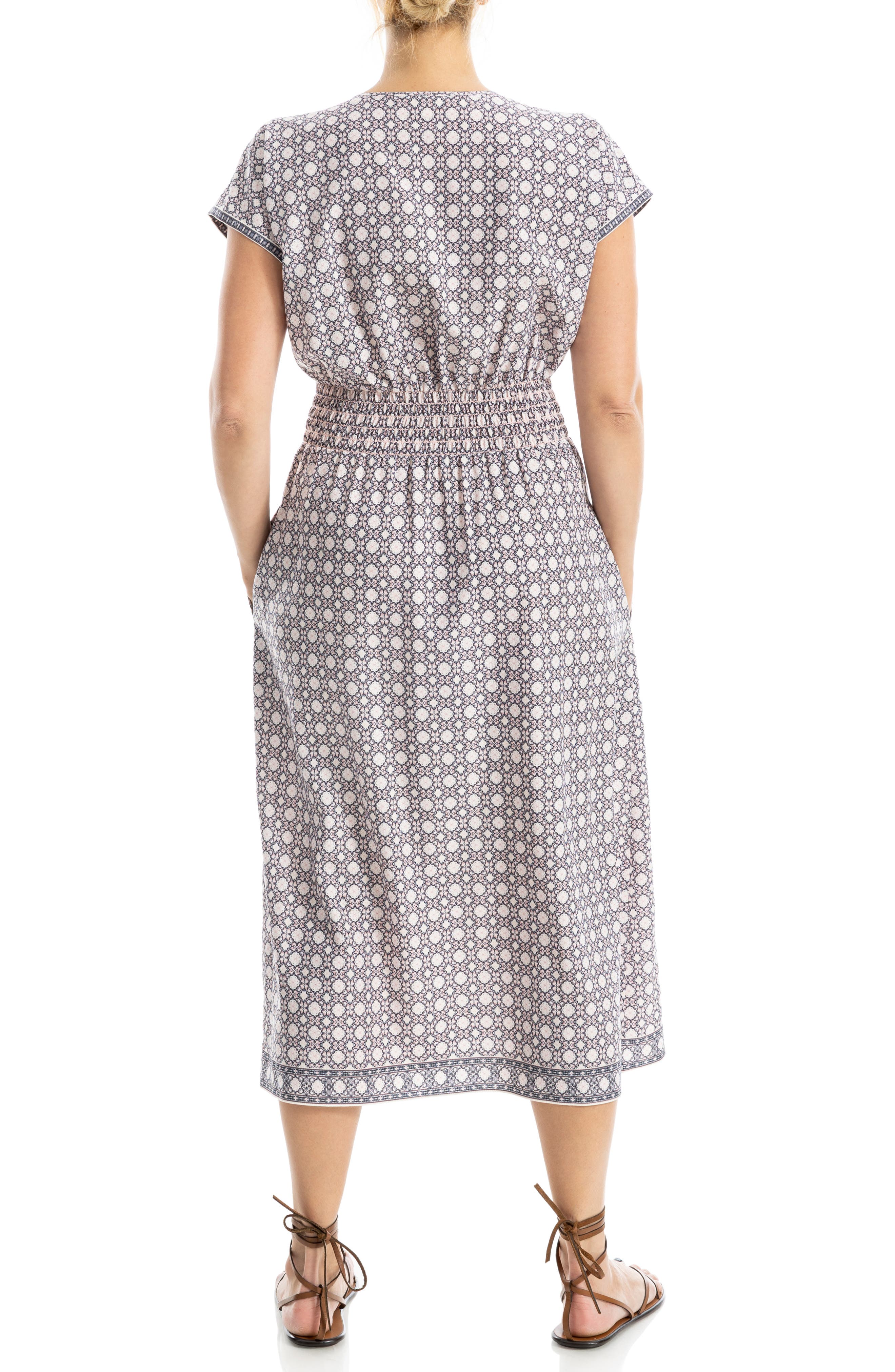 Surplice Neck Pleated Midi Dress - image 4