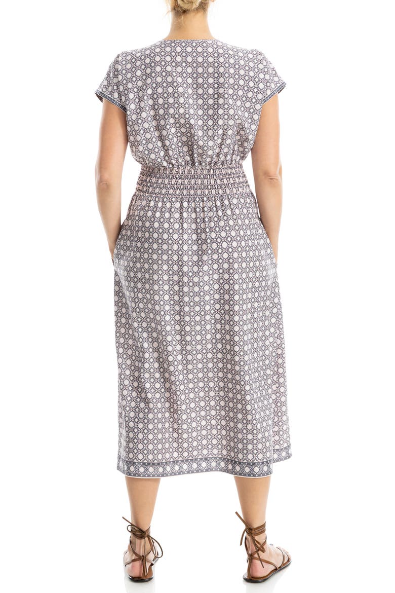 Surplice Neck Pleated Midi Dress, Alternate, color, REDTMGR-RED TEMPO GROVE