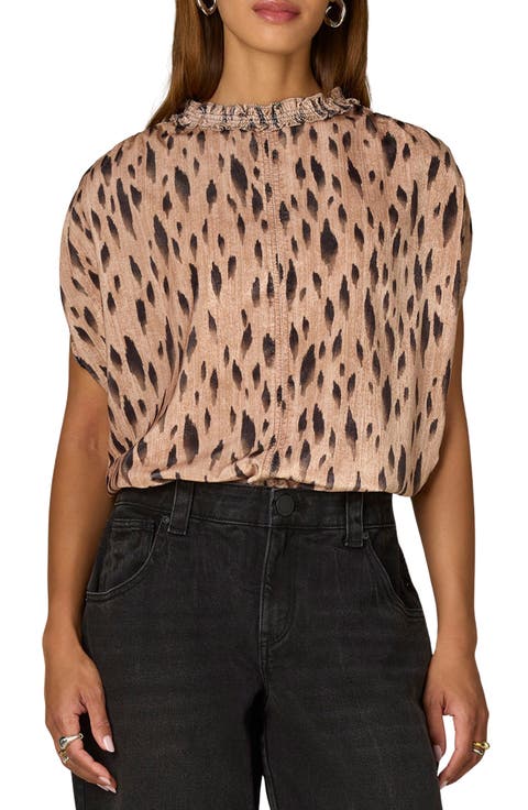 Ruffle Neck Dolman Top