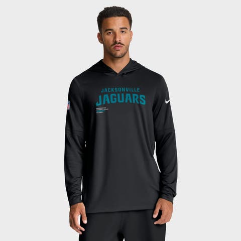 Men's Nike Black Jacksonville Jaguars Sideline Pure Fury Performance Long Sleeve Hoodie T-Shirt