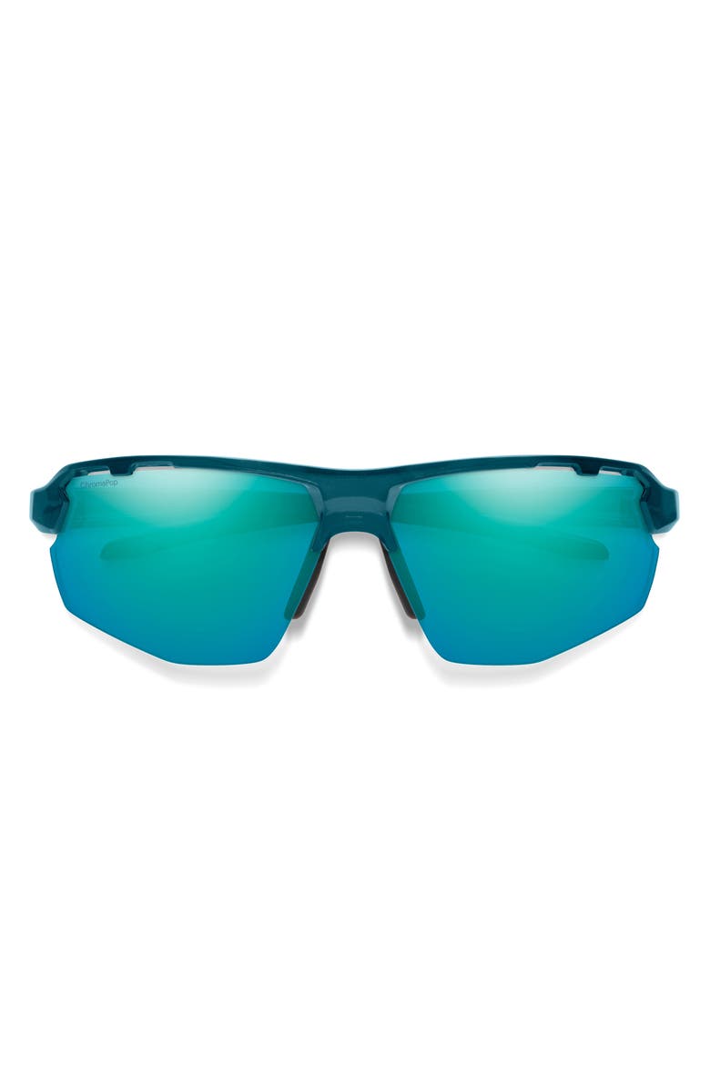 Smith Resolve Photochromic 70mm ChromaPop<sup>™</sup> Oversize Shield Sunglasses, Main, color, Pacific Crystal / Opal Mirror