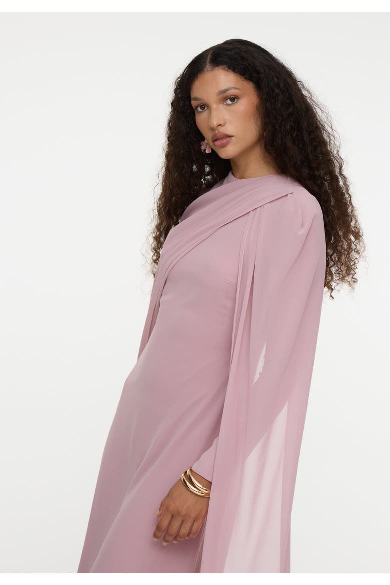 pink chiffon dress nordstrom Modest Chiffon Dress Maxi (Women)