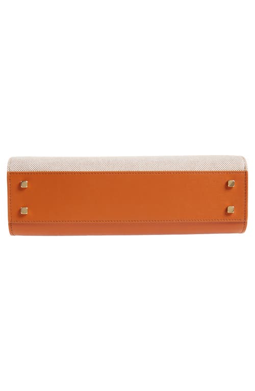 Anya Hindmarch Mortimer Canvas & Leather Top Handle Bag In Spice