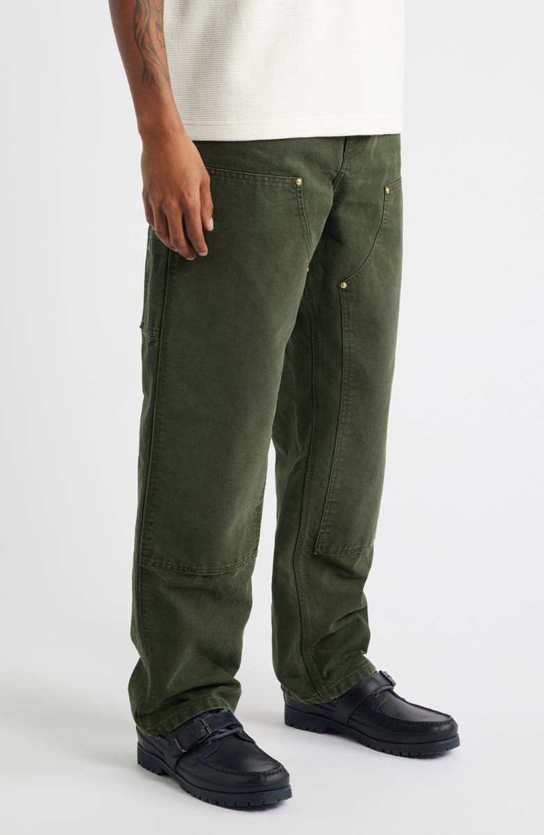 Carhartt Work In Progress Double Knee Pants, Alternate, color, Olive Stone Canvas