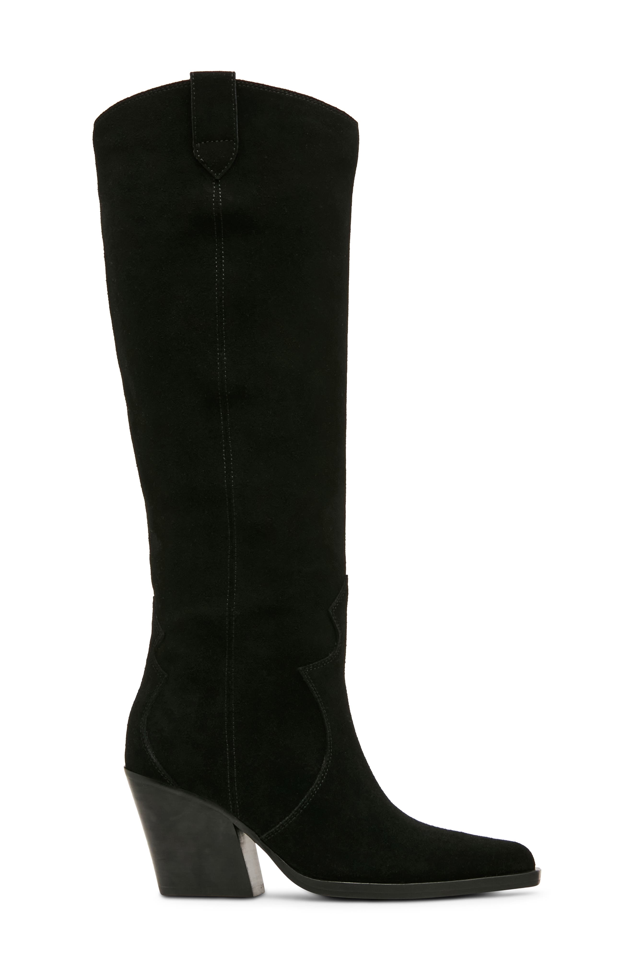 Opal Waterproof Leather Knee High Boot, Alternate, color, BLACK SUEDE