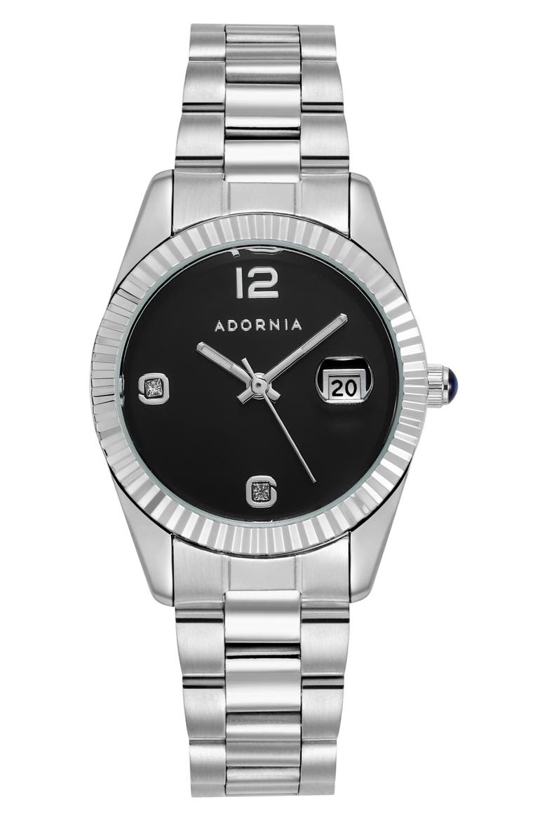 Rome Bracelet Watch, 28mm, Main, color, SILVER/BLACK