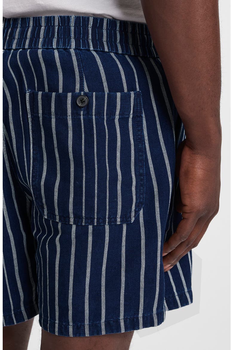 Indigo Stripe Everywear Shorts, Alternate, color, INDIGO