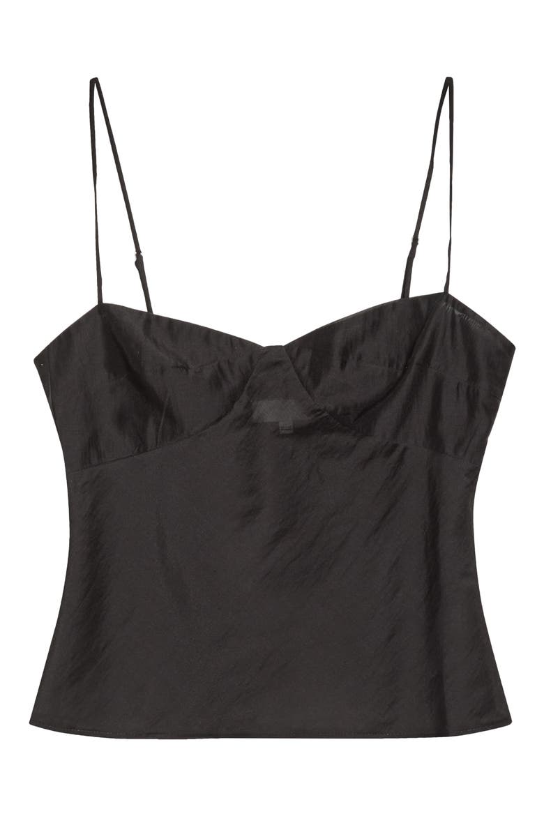 Alouette Semi Sheer Camisole, Main, color, BLACK