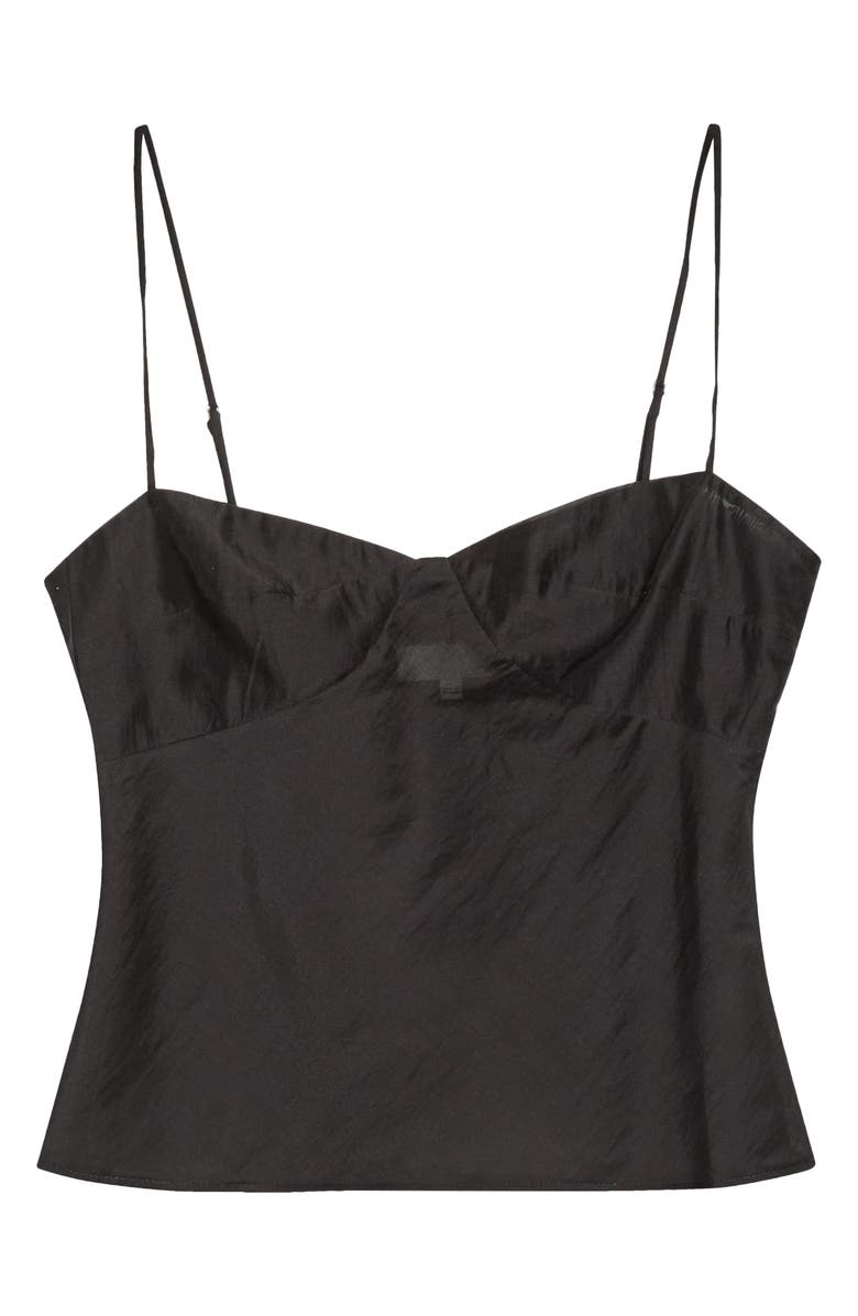 Reformation Alouette Semi Sheer Camisole, Main, color, Black