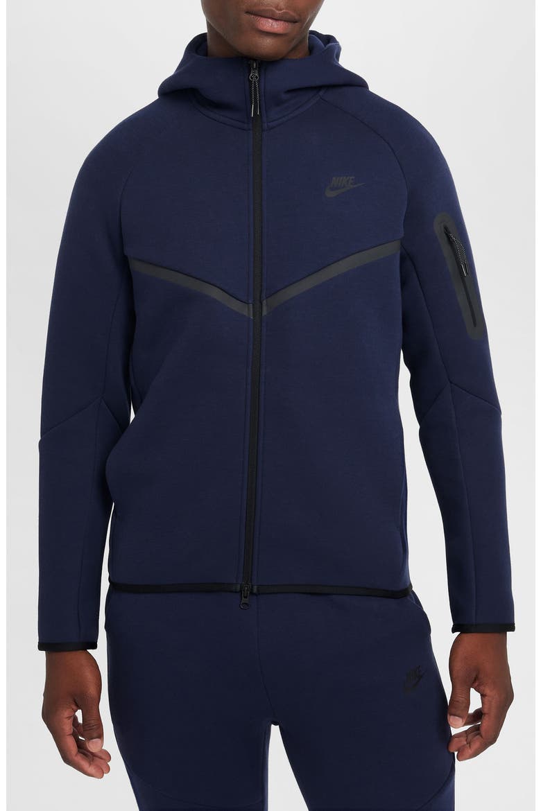 Tech Windrunner Zip Hoodie, Main, color, OBSIDIAN/ BLACK