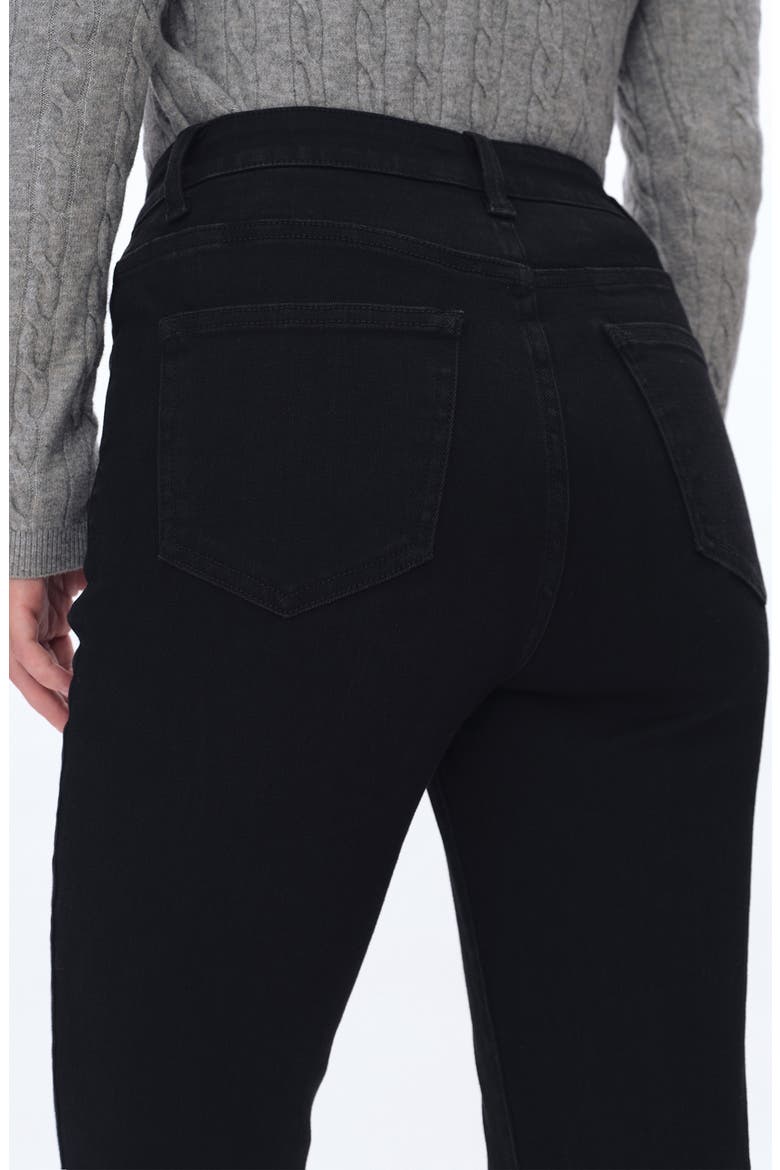 High Waist Flare Jeans, Alternate, color, SOLID BLACK
