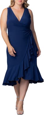 Kiyonna Laguna Sleeveless Wrap Dress