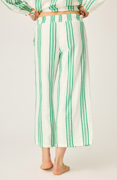 Pj Salvage The Beachcomber Stripe Crop Puckered Gauze Pajama Pants