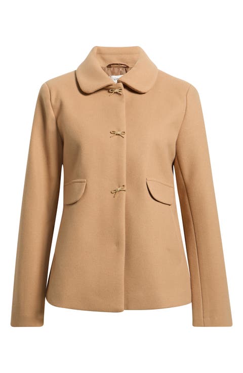 Bow Button Swing Jacket