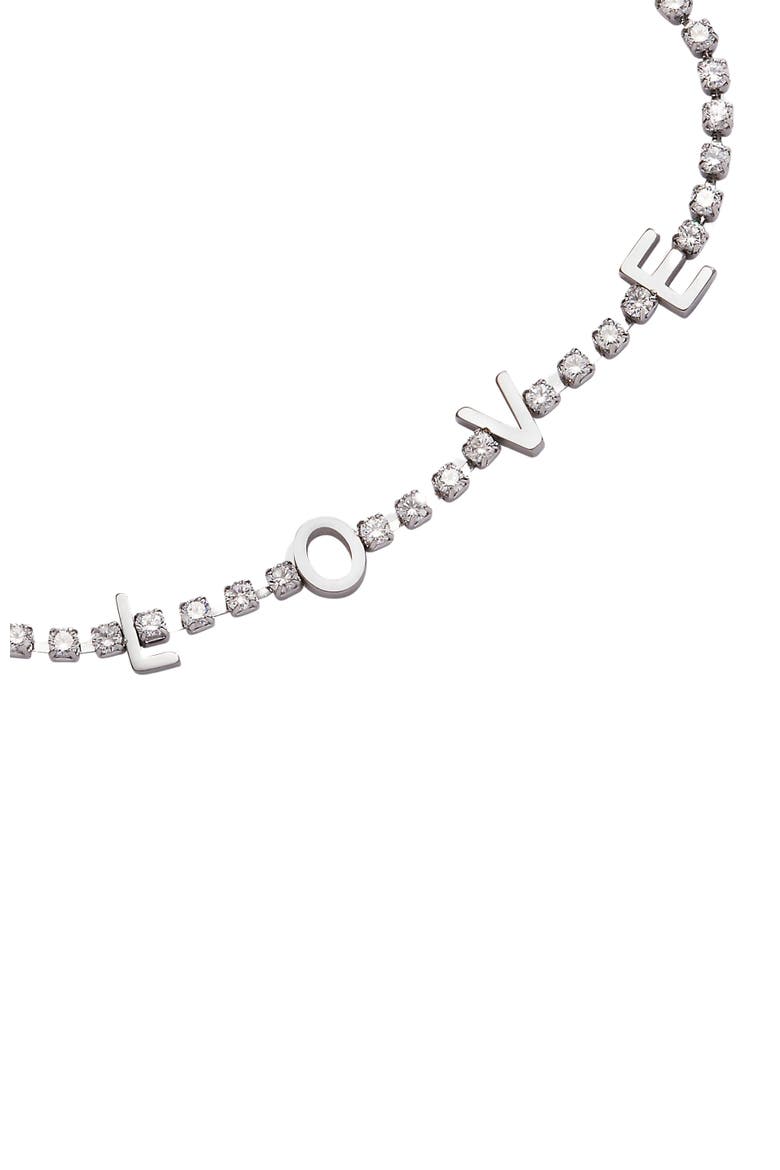 Love Tennis Bracelet, Alternate, color, Silver