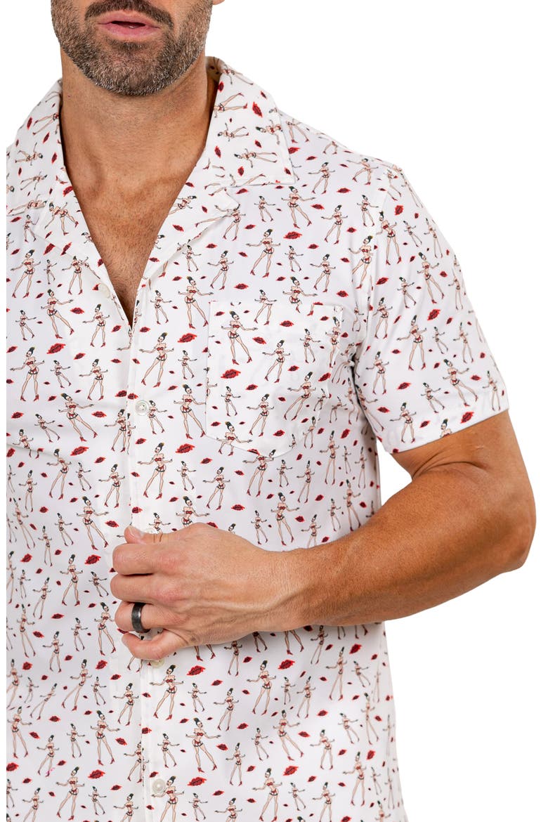 Marthy White Camp Shirt, Alternate, color, WHITE