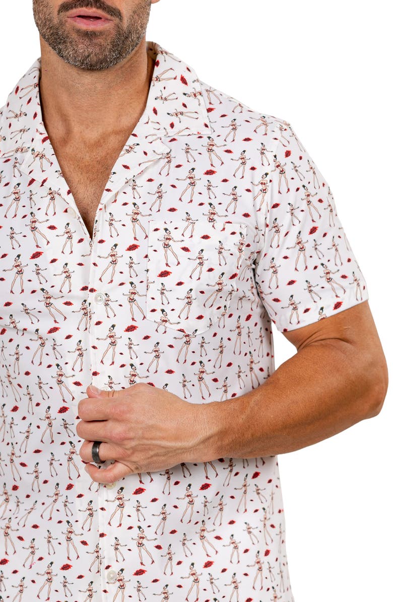 Maceoo Marthy White Camp Shirt, Alternate, color, 