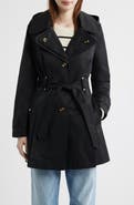 London Fog Double Breasted Hooded Trench Coat