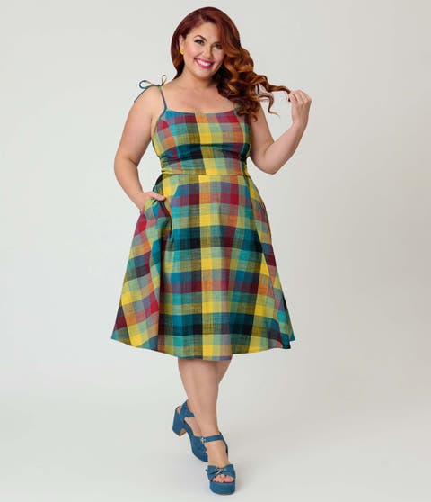 Plus Size 1950s Bobbie Swing Dress