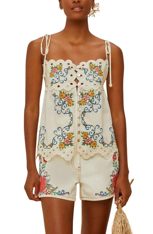 FARM RIO FARM RIO GRANDMA'S TREASURE TIE STRAP CAMISOLE 