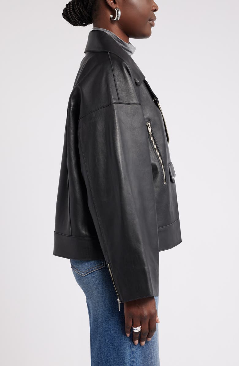 Nordstrom Leather Moto Jacket, Alternate, color, 