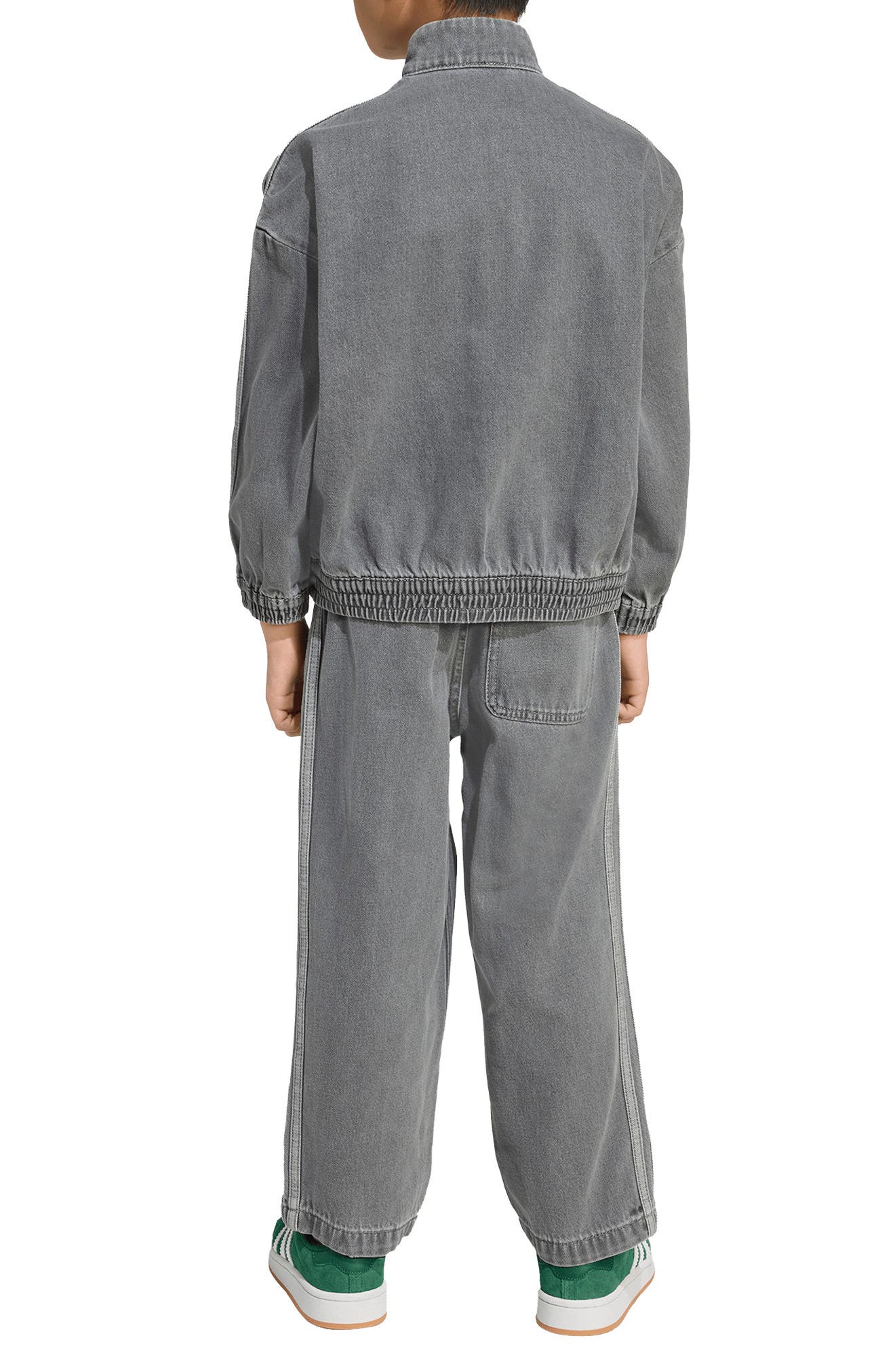 Kids' Denim Half Zip Sweatshirt & Sweatpants Set (Women