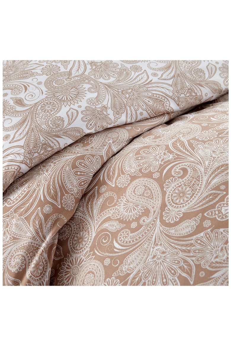 Pure Mircofiber Duvet Set, Alternate, color, PAISLEY TAUPE