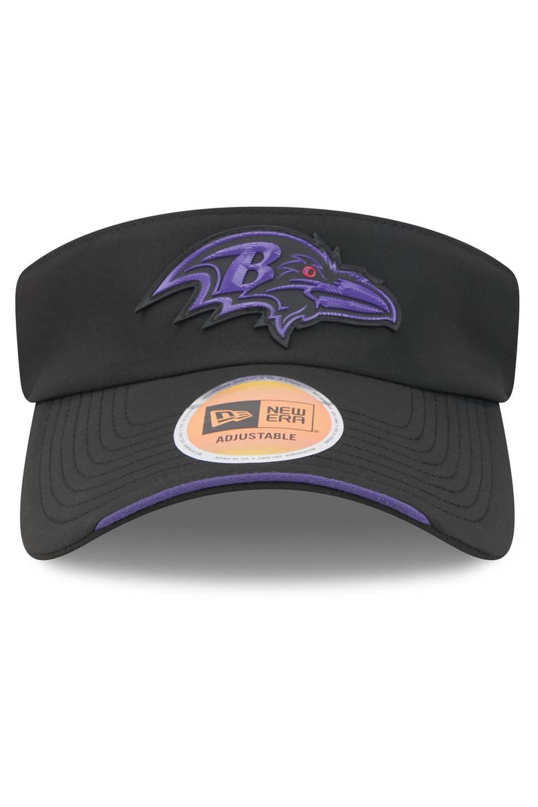 Men's New Era Black Baltimore Ravens 2026 Sideline Adjustable Visor, Alternate, color, Black