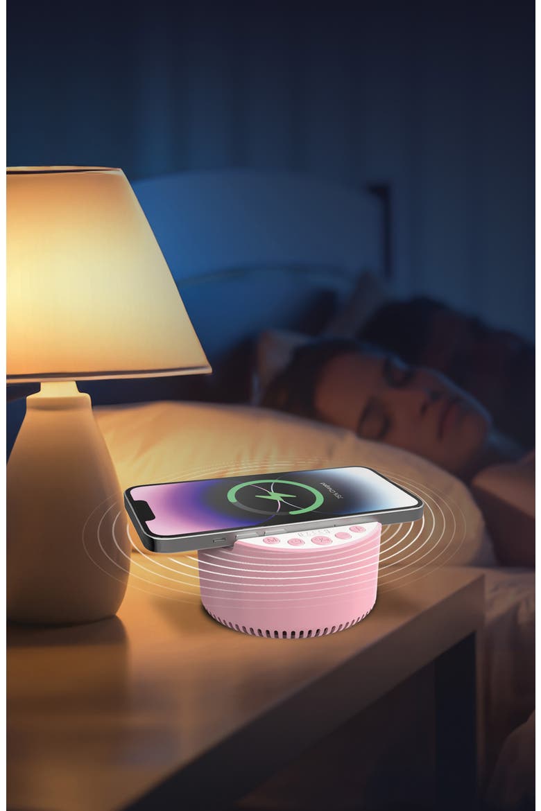 3-In-1 Bluetooth® Speaker, Sound Machine & Wireless Charger, Alternate, color, PINK