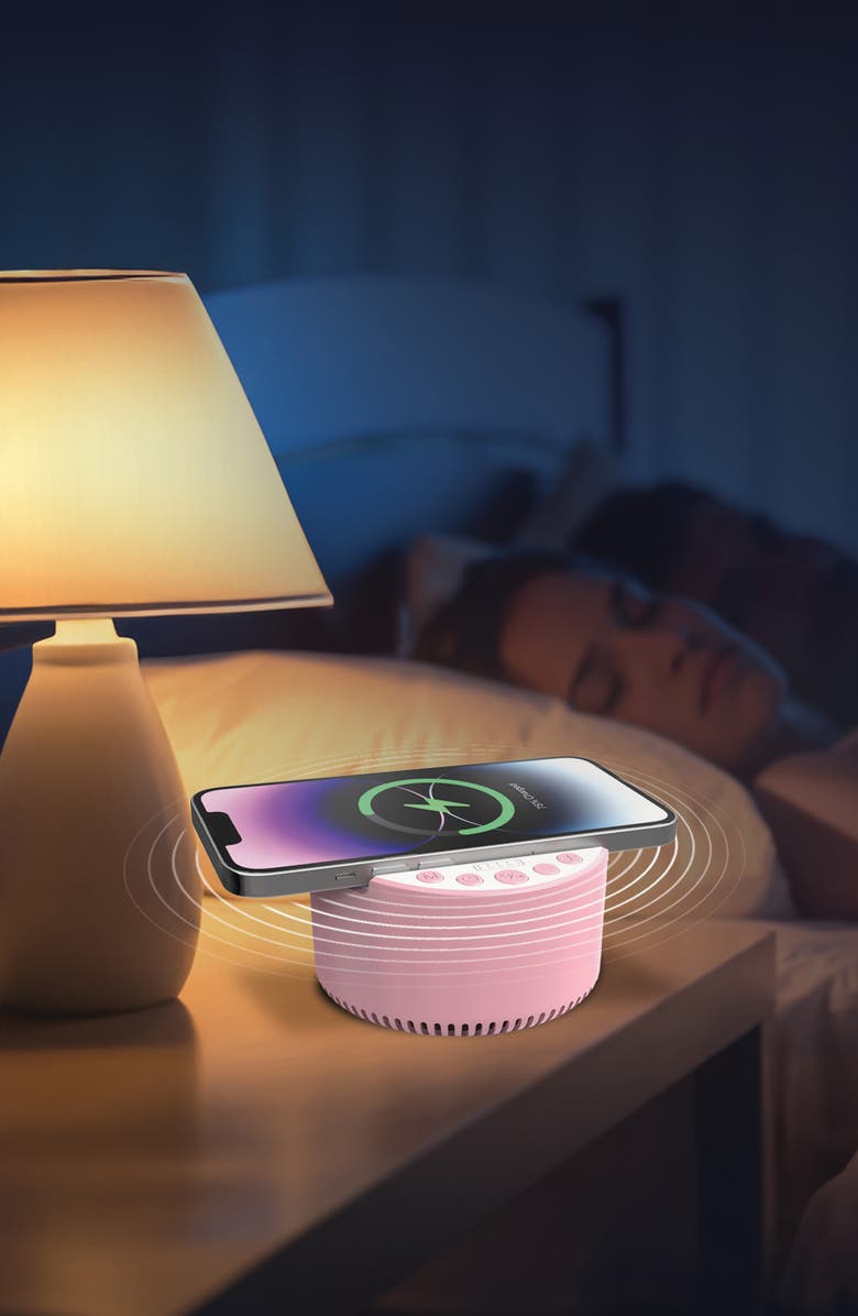 Innovibe 3-In-1 Bluetooth<sup>®</sup> Speaker, Sound Machine & Wireless Charger, Alternate, color, Pink