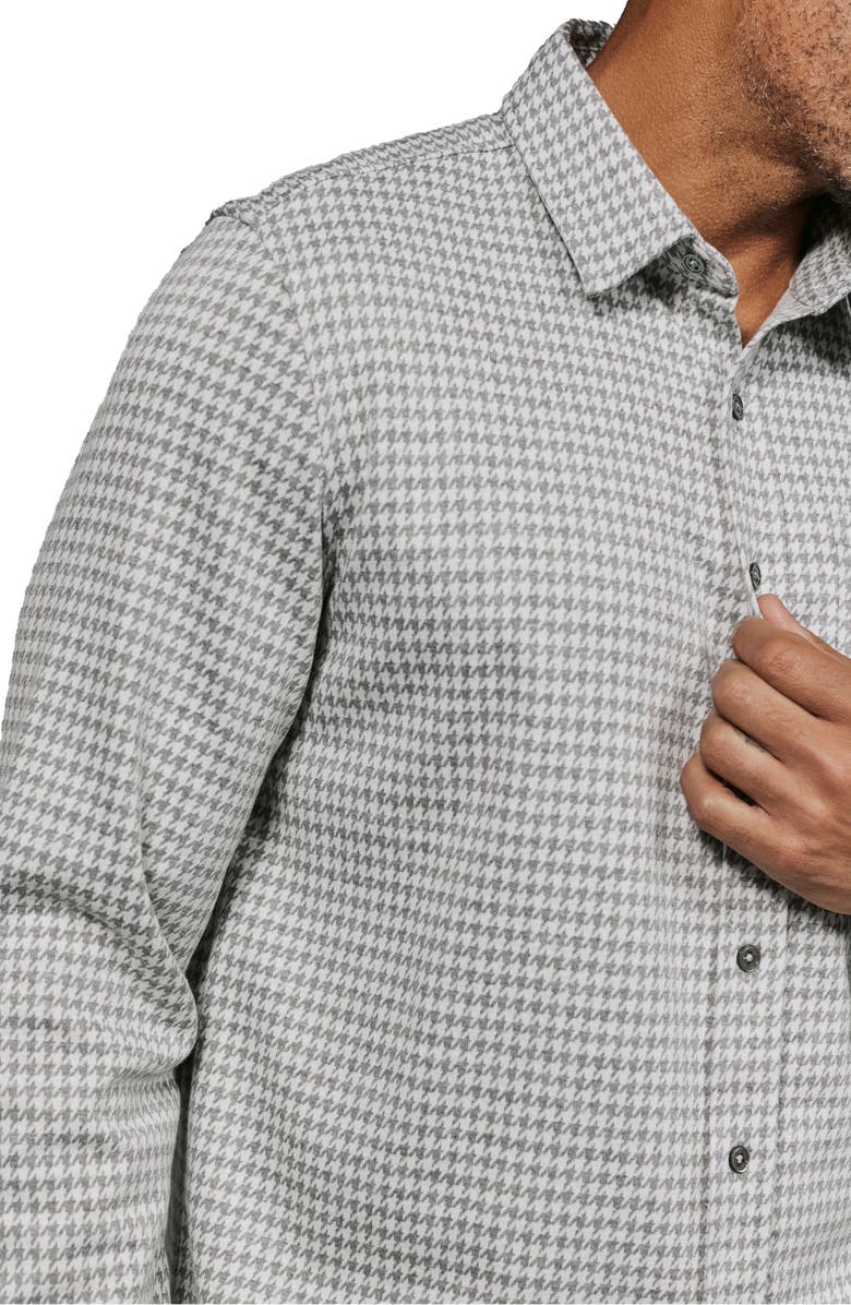 7 Diamonds Generation Houndstooth Knit Button-Up Shirt, Alternate, color, 